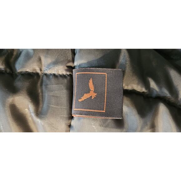 Royal Falcon Winter Parker Jacket Mens M Brown Insulated Pockets Whistle Zip - Picture 15 of 16